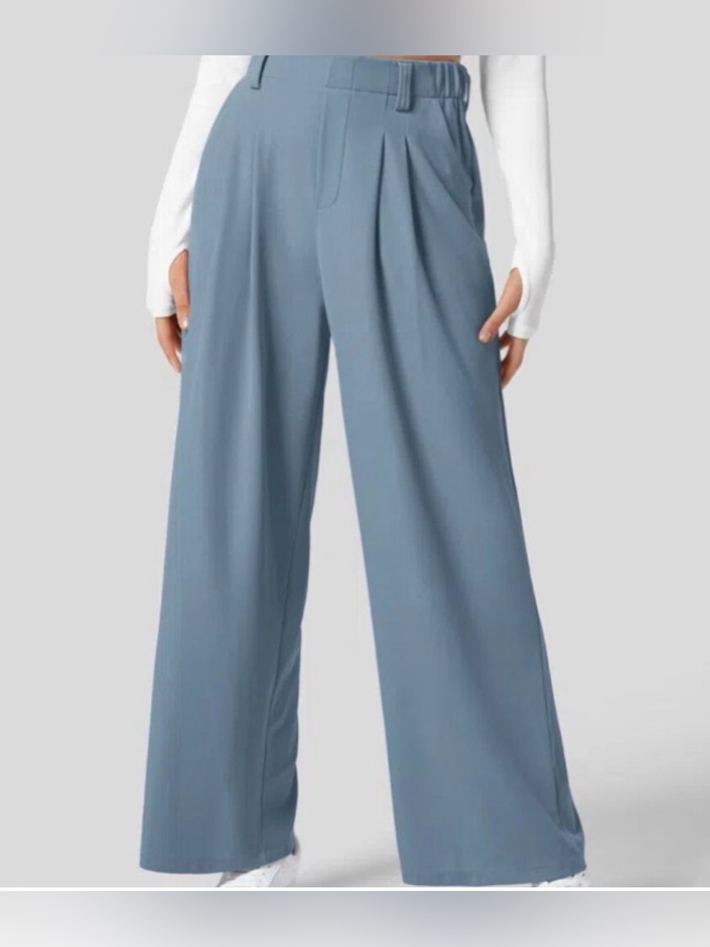 Halara Flex High-waisted Pocket Wide Leg Waffle Suit Work Pants 2X